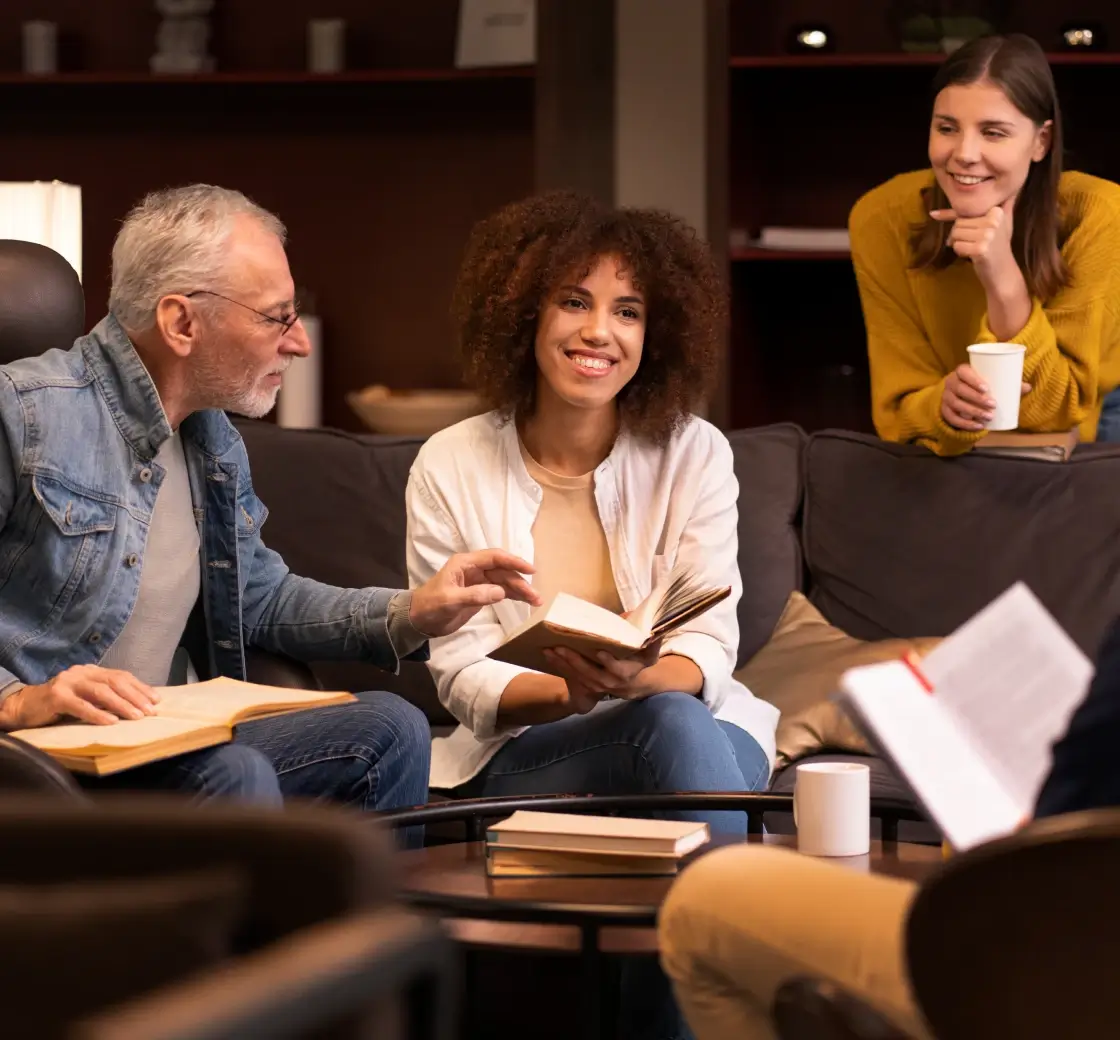 People reading together